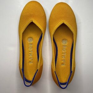 Rothy's The Flats Goldenrod Textile Ballet Slip On Comfort Womens US 6